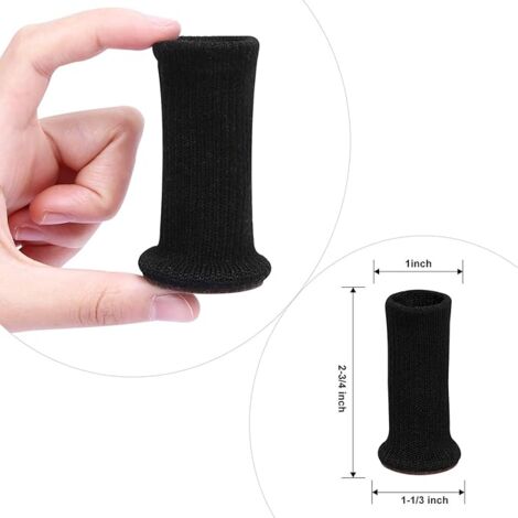 SHINING HOUSE 24Pcs Chair Leg Caps Furniture Feet Anti-Slip Pads Fits 1-2 Inch Diameter Chair Legs (Black)