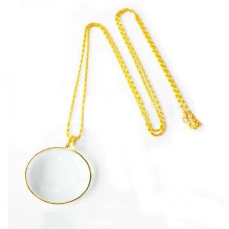 Joyzan Optical Magnifier Necklace - 5X Magnifying Glass Lens Chain For Reading & Hobbies