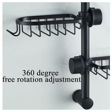 SHINING HOUSE Kitchen Faucet Sponge Holder Sink Organizer Over The Faucet Hanging Faucet Drain Rack for Sink Organization (Black-Normal)1810.8cm