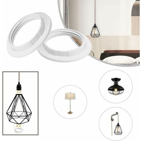 SHINING HOUSE 8Pcs E27 Lampshade Reducer Ring Lampshade Ring Adapter Converter Plate