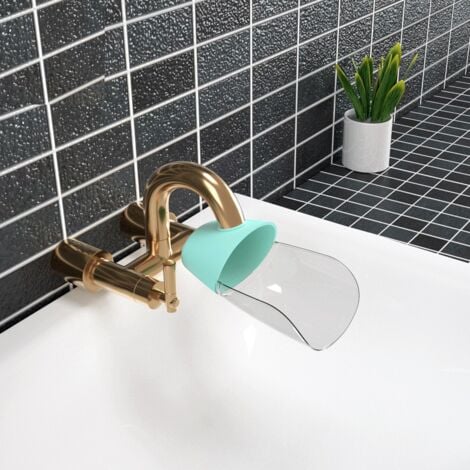 SHINING HOUSE Faucet Extender for Kids, Faucet Extender, Kitchen, Bathroom, 3pcs (White-Pink-Green, 8613.5cm)