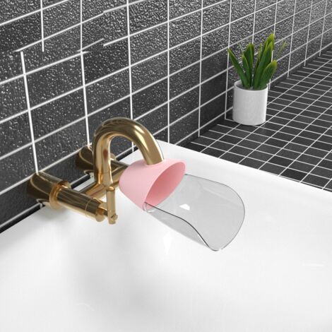 SHINING HOUSE Faucet Extender for Kids, Faucet Extender, Kitchen, Bathroom, 3pcs (White-Pink-Green, 8613.5cm)