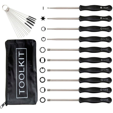 SHINING HOUSE 10Pcs Carburetor Adjustment Tool Set with Acircle Screwdriver for Common 2 Cycle Carburetor Small