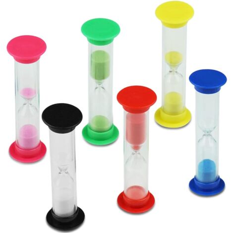SHINING HOUSE Pieces Sand Timer, 30S, 1Min, 2Min, 3Min, 5Min, 10Min Hourglass for Kids, Colorful Sand Clock, Kitchen Timer, Hourglass for Brushing, Games, Cooking, Exercise, Study
