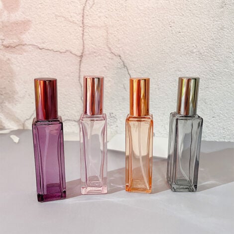 SHINING HOUSE Pieces Refillable Glass Perfume Spray Bottle 20ml Empty Perfume Bottle Portable Travel Perfume Spray Bottle for Men and Women Orange