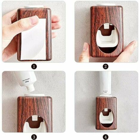 SHINING HOUSE (2Pcs)Self-Adhesive Toothpaste Dispenser Wall Mounted Toothpaste Squeezer Automatic Toothpaste Dispenser Self-Adhesive Wall Mounted Toothpaste Dispenser for Bathrooms