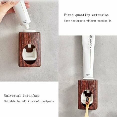 SHINING HOUSE (2Pcs)Self-Adhesive Toothpaste Dispenser Wall Mounted Toothpaste Squeezer Automatic Toothpaste Dispenser Self-Adhesive Wall Mounted Toothpaste Dispenser for Bathrooms