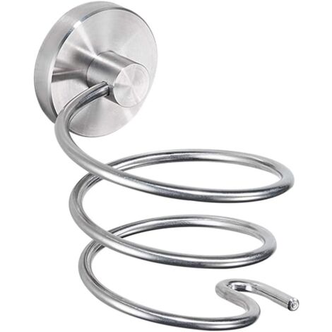 SHINING HOUSE Brushed Wall Mounted Hair Dryer Holder, Stainless Steel ...