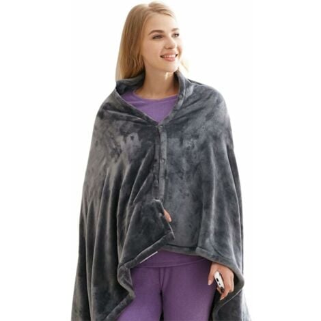 SHINING HOUSE Electric Heated Blanket, Plush Electric Heated Blanket, Electric Blanket, Machine Washable, Home Office Use (No Power Supply)