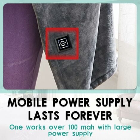 SHINING HOUSE Electric Heated Blanket, Plush Electric Heated Blanket, Electric Blanket, Machine Washable, Home Office Use (No Power Supply)