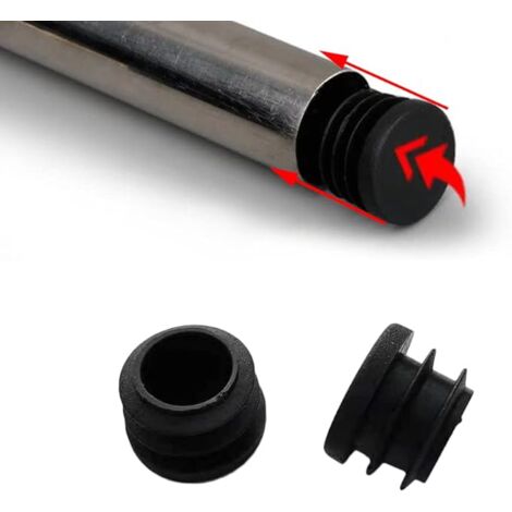 SHINING HOUSE black chair caps 16mm 32pcs chair caps round plastic caps chair tube caps chair leg caps chair leg protection
