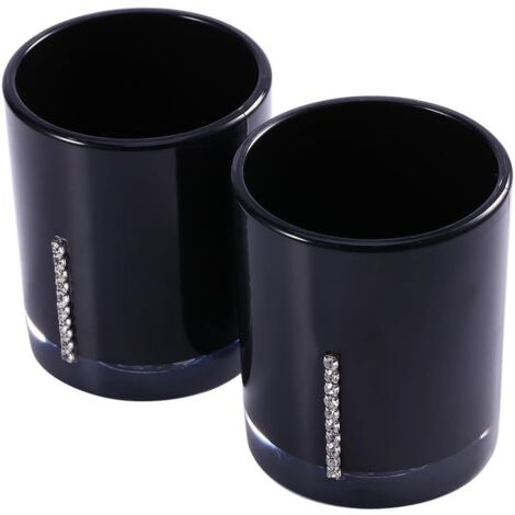 SHINING HOUSE 5Pcs Bathroom Accessories Set Toothbrush Holder Soap Dish Soap Dispenser Toothbrush Cup Washing Supplies Durable Bathroom Accessories for Home Black