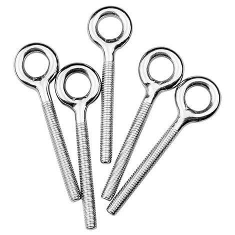 SHINING HOUSE 10Pcs M4 Eye Screws Welded Ring Bolts Screw Rings Eye Hook Bolt for Swing Outdoor Machine