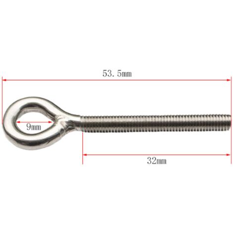 SHINING HOUSE 10Pcs M4 Eye Screws Welded Ring Bolts Screw Rings Eye Hook Bolt for Swing Outdoor Machine
