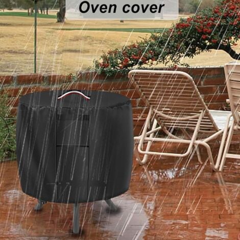 SHINING HOUSE Round Fire Pit Cover Waterproof Fade Resistant Fire Pit Cover for Fire Pit