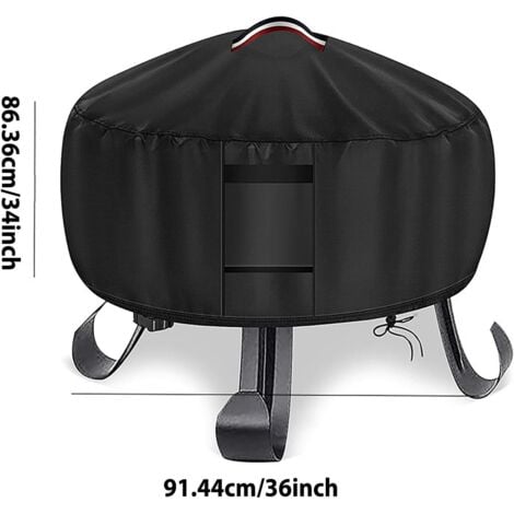 SHINING HOUSE Fire Pit Cover  Waterproof Oxford Cloth Protective Cover  Fade Resistant for Fire Pit