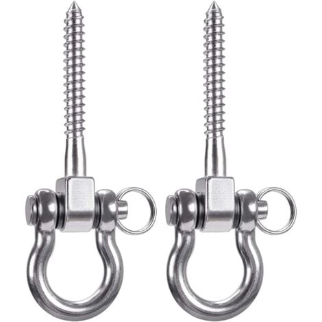 SHINING HOUSE 2Pcs 400KG Capacity 304 Stainless Steel Ceiling Hook, Suspension Trainer Hanging Kit for Hanging Chair, Hanging Lamp, Hammock, Boxing Bag, Sling Trainer