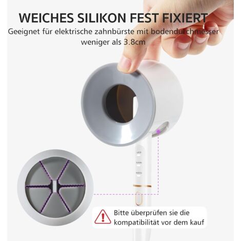 SHINING HOUSE Pcs Wall Mounted Toothbrush Holder, Universal Electric Toothbrush Holder, No Drilling Toothbrush Wall Mount, Toothbrush Organizer for Bathroom
