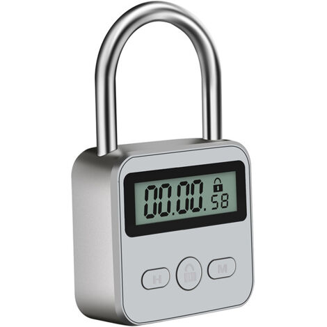 SHINING HOUSE Time Lock, Smart Time Lock with LCD Display Timing Lock USB Rechargeable Security Padlock Timer Padlock to Prevent Bad Habits