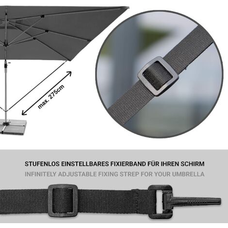 SHINING HOUSE Wind Protection Parasols/Patio Umbrella/Canopy [Windproof  Weatherproof  Fits Any Umbrella with Locking Screws]