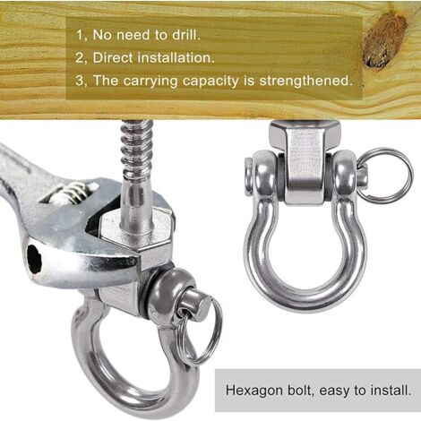 2 Set Swing Hanger, 304 Stainless Steel Hanging Chair Hanger, Swing Capacity Ceiling Hook