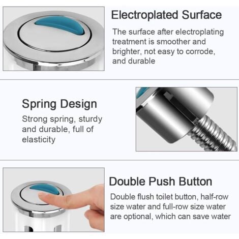 Toilet Flush Buttons, Toilet Flush Push Button, Replace Toilet Flush Button, Half Flush or Full Flush