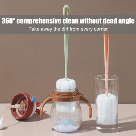 Pieces Bottle Brush, Baby Bottle Cleaner Sponge with Handle Bottle Cleaning Brush for Cups Teapot