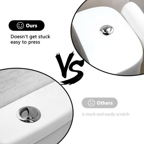 2x Toilet Flush Buttons Replacement, Dual Flush Button 40mm, Toilet Cisterns Push Button, Universal Push Buttons for Toilet Water Tank