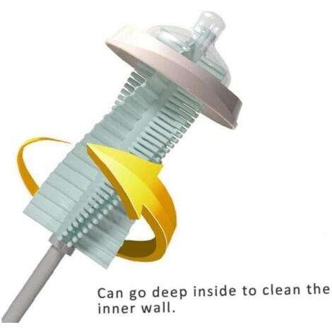 1pc Baby Bottle Brush Bottle Brushes with Long Soft Handle Silicone Bottle Cleaner for Cups Mugs Kettles Wine Glasses