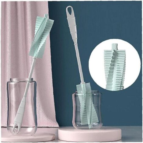 1pc Baby Bottle Brush Bottle Brushes with Long Soft Handle Silicone Bottle Cleaner for Cups Mugs Kettles Wine Glasses