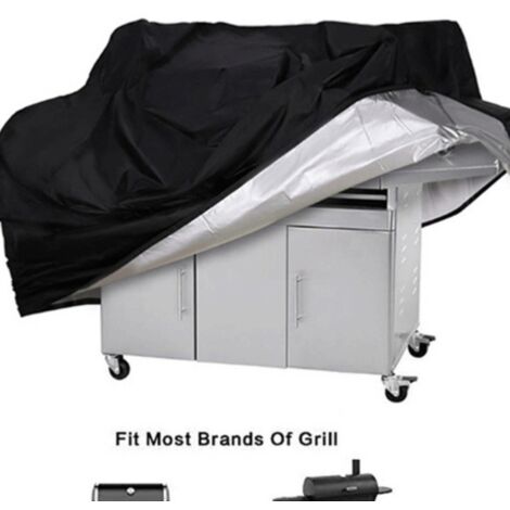 Heavy Duty BBQ Cover Made of 210D Oxford Fabric Waterproof, Windproof, Tearproof, UV Resistant and Dustproof, 170 x 61 x 117 cm