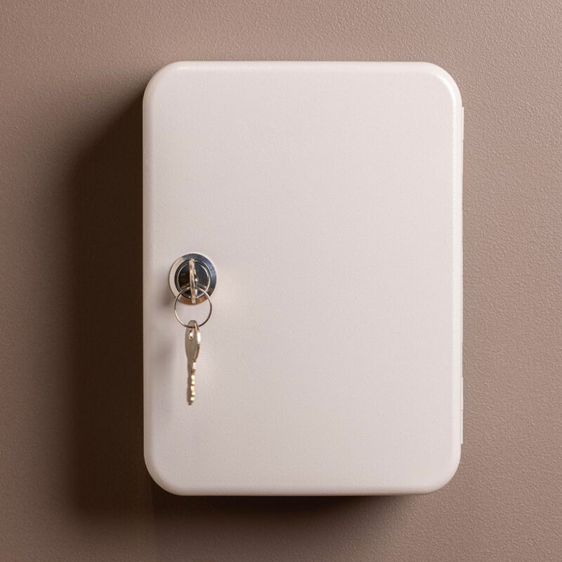 Boîte à Clés Murale 64 Places - Valet Métal Noir Avec étiquettes - Pour Bureau Ou Maison