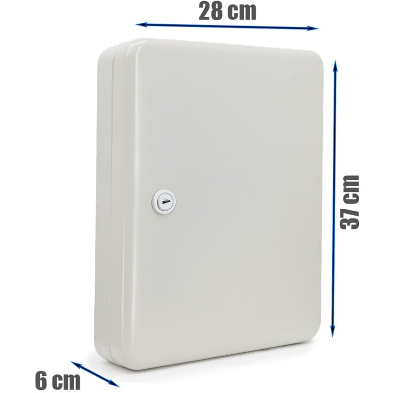 Armoire à clés à serrure fixation murale rangement 80 crochets 3