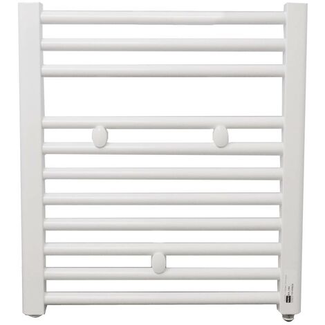 Sèche serviette salle de bain eau chaude FINIMETAL Tahiti 257 W blanc 55 x 50 Cm