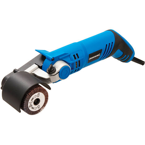 Silverline – Ponceuse à bande 420W – Vitesse réglable 1900-4000 tr/min – Tambour 60mm pour ponçage bois et métal – Bras réglable 0-45°