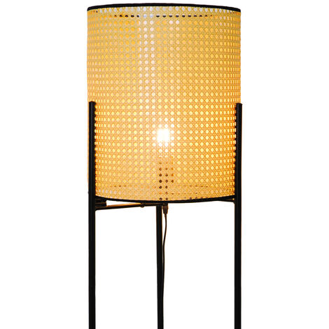 Lampadaire LED noir Lampe de salon Lampadaire avec interrupteur tactile