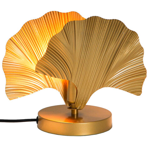 Lampe de bureau Lysia en métal doré compatible LED (1/3)