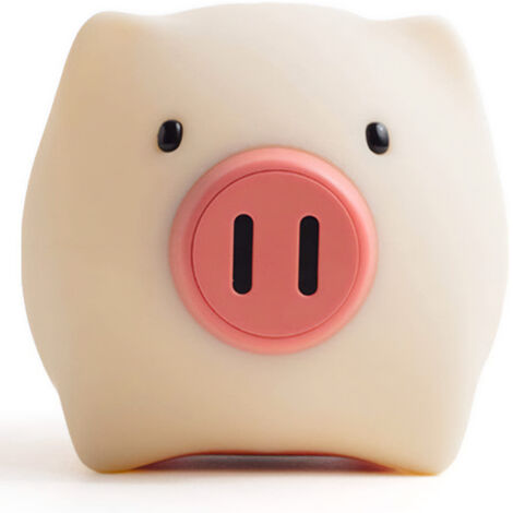 Veilleuse Piggy pour enfant tactile en silicone LED