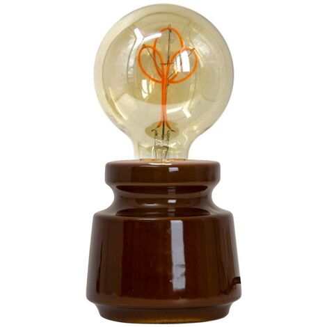 Lampe à poser design Nella céramique bronze et ampoule LED (1/3)