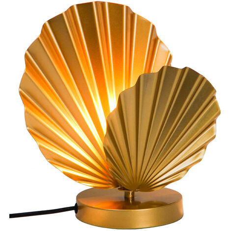 Lampe de chevet en métal doré 27 cm – Compatible LED E27 – Puissance 40W – Éclairage décoratif moderne – Sampa