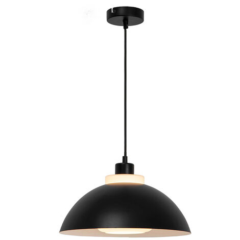 Suspension d'intérieur moderne Wagga 133cm réglable métal et verre blanc LED (1/4)