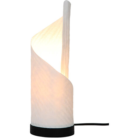 Lampe d'intérieur moderne Tyler papier blanc bois noir compatible LED (1/3)