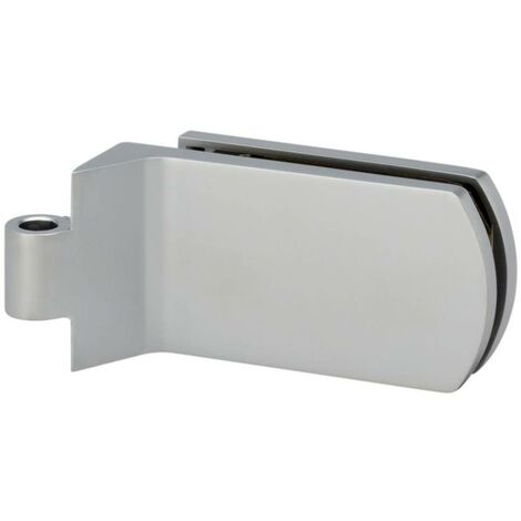 Paumelles de porte en verre pour feuillure de 45 mm chromé velours