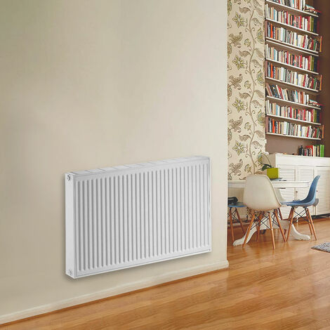 De Dietrich – Radiateur eau chaude en acier blanc 1100x700mm – Puissance 2046W – Raccordement latéral pour chauffage central (1/5)
