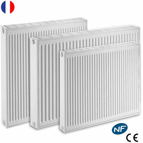 De Dietrich – Radiateur eau chaude réversible 930W – Acier blanc Type 22 – Dimensions L50xH70 – 4 orifices latéraux – Fabrication française