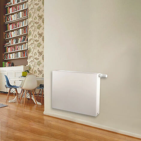 De Dietrich – Radiateur eau chaude en acier blanc 400 x 600 mm – Puissance 595W – Réversible – Raccordement central 6 orifices – Fabrication française (1/5)