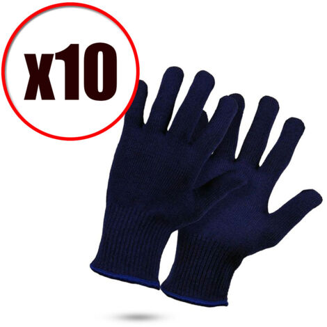 Lot de 10 paires de gants de travail résistant au froid Thermalight EN388 EN511 Taille - Taille 7 (1/4)