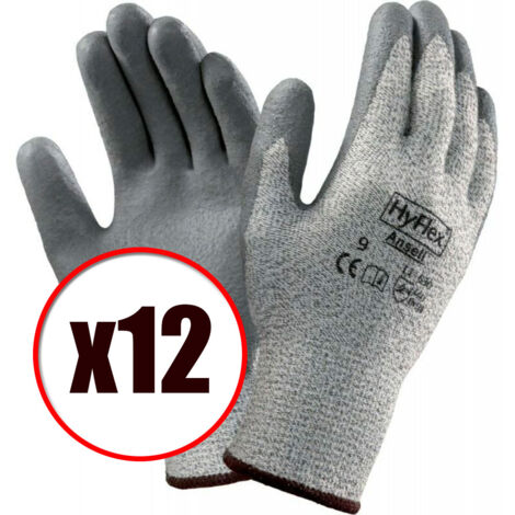 TK Gloves Shark Sandy Lot De 12 Paires Gants Anti-Coupures Taille 10 - Nitrile
