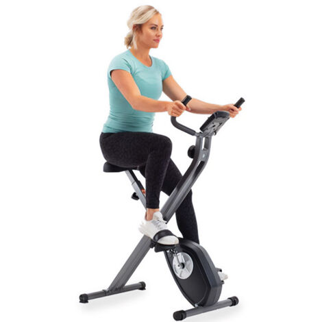 Vélo d'appartement pliable X-bike 110 – 10 niveaux de résistance – Selle réglable – Résistance magnétique silencieuse – Pour espaces restreints