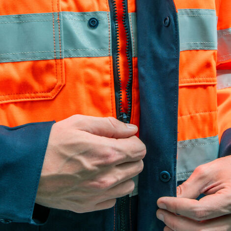 Combinaison de sécurité et travail haute visibilité orange taille 44-46